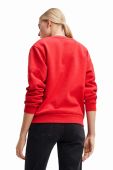 Кофта Desigual 23WWSK30 WOMAN KNIT SWEAT LONG SLEEVE жіноча колір червоний з принтом