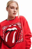 Кофта Desigual 23WWSK30 WOMAN KNIT SWEAT LONG SLEEVE жіноча колір червоний з принтом