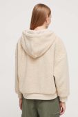 Кофта Karl Kani жіноча колір бежевий з капюшоном однотонна (3566856)