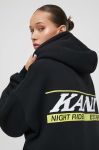 Кофта Karl Kani жіноча колір чорний з капюшоном з принтом Кофта Karl Kani жіноча колір чорний з капюшоном з принтом