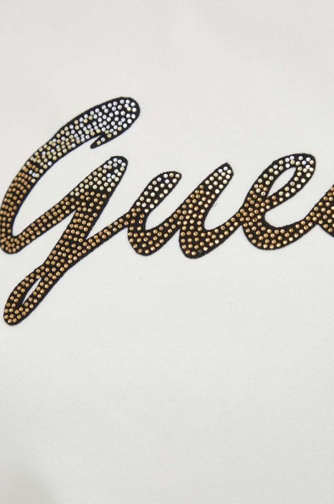 Кофта Guess жіноча колір бежевий з аплікацією (3503662) фото 5