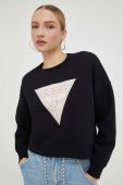 Кофта Guess жіноча колір чорний з аплікацією (3503682)