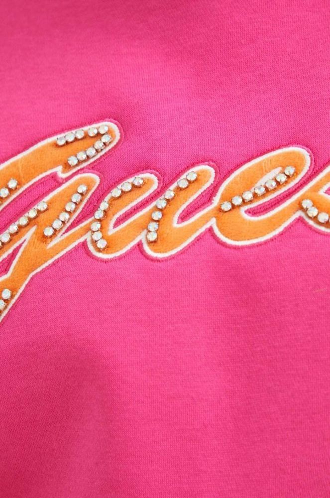 Кофта Guess жіноча колір рожевий з аплікацією (3605395) фото 5