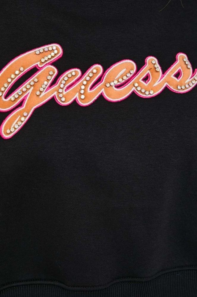 Кофта Guess жіноча колір чорний з аплікацією (3605400) фото 5