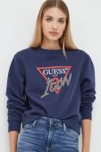 Кофта Guess жіноча колір синій з аплікацією (3656661)