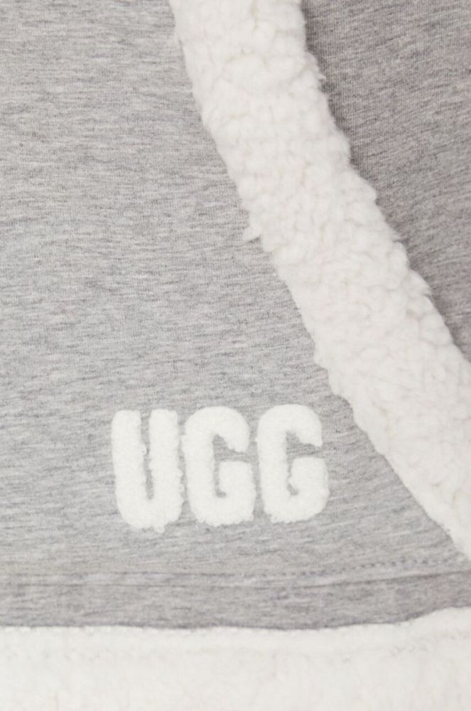 Кофта UGG жіноча колір сірий з капюшоном меланж фото 6