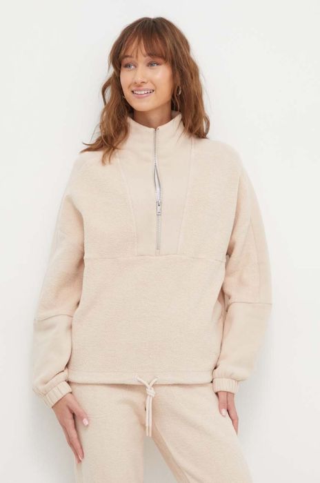 Бавовняна кофта UGG жіноча колір бежевий однотонна
