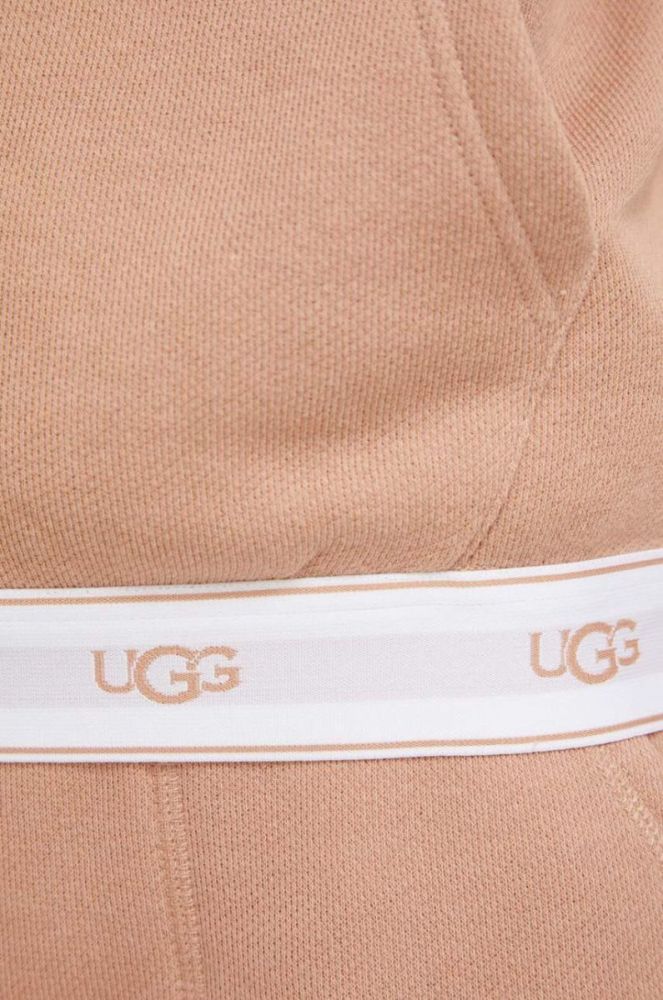 Кофта UGG жіноча колір рожевий з капюшоном однотонна фото 5