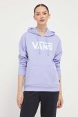 Кофта Vans жіноча колір фіолетовий з капюшоном з принтом (3470205)