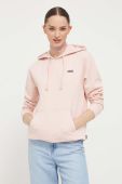 Кофта Vans жіноча колір рожевий з капюшоном однотонна