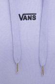 Бавовняна кофта Vans жіноча колір фіолетовий з капюшоном однотонна