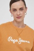Кофта Pepe Jeans жіноча колір помаранчевий з аплікацією