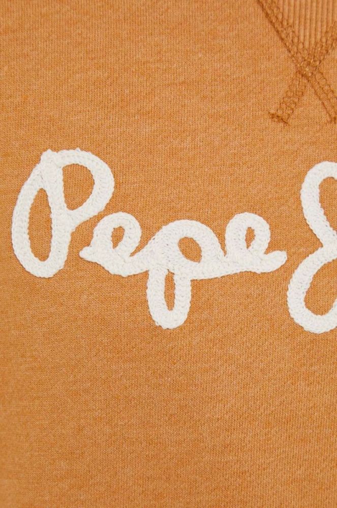 Кофта Pepe Jeans жіноча колір помаранчевий з аплікацією фото 5