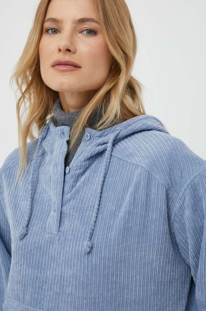 Кофта Pepe Jeans жіноча з капюшоном однотонна колір блакитний фото 4