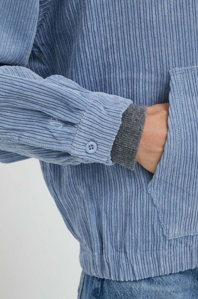 Кофта Pepe Jeans жіноча з капюшоном однотонна колір блакитний фото 5