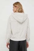 Кофта Pepe Jeans BONNIE жіноча колір бежевий з капюшоном однотонна