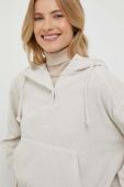 Кофта Pepe Jeans BONNIE жіноча колір бежевий з капюшоном однотонна