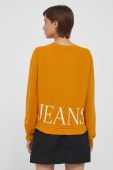 Бавовняна кофта Pepe Jeans жіноча колір помаранчевий з принтом