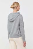 Шерстяна кофта Max Mara Leisure колір сірий з капюшоном меланж