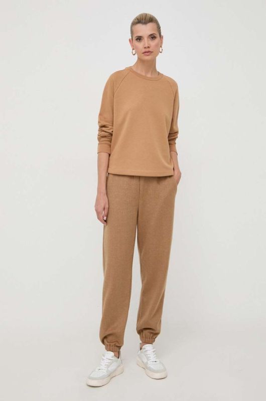 Кофта Max Mara Leisure жіноча колір коричневий з принтом (3605421) фото 2