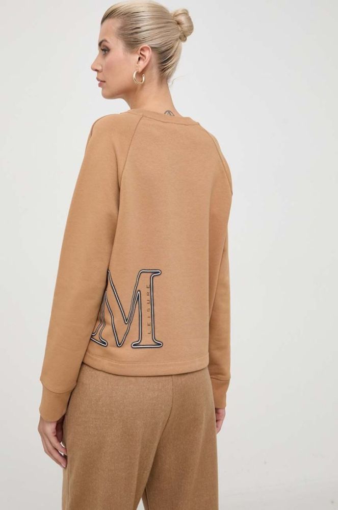 Кофта Max Mara Leisure жіноча колір коричневий з принтом (3605421) фото 3