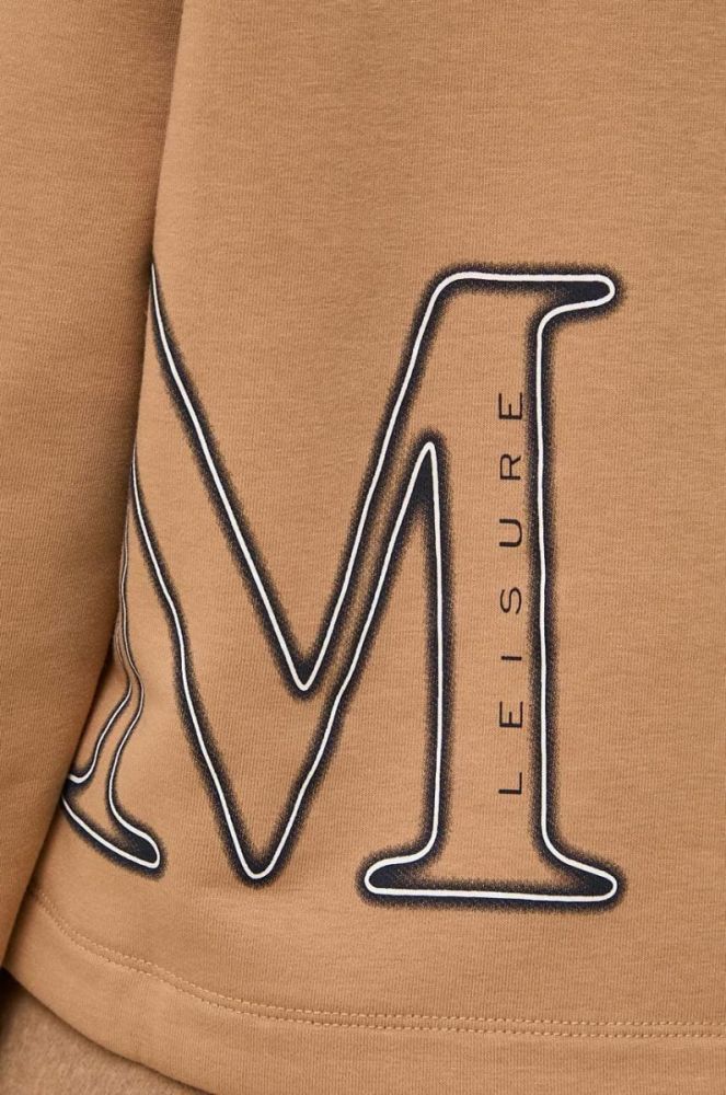 Кофта Max Mara Leisure жіноча колір коричневий з принтом (3605421) фото 6