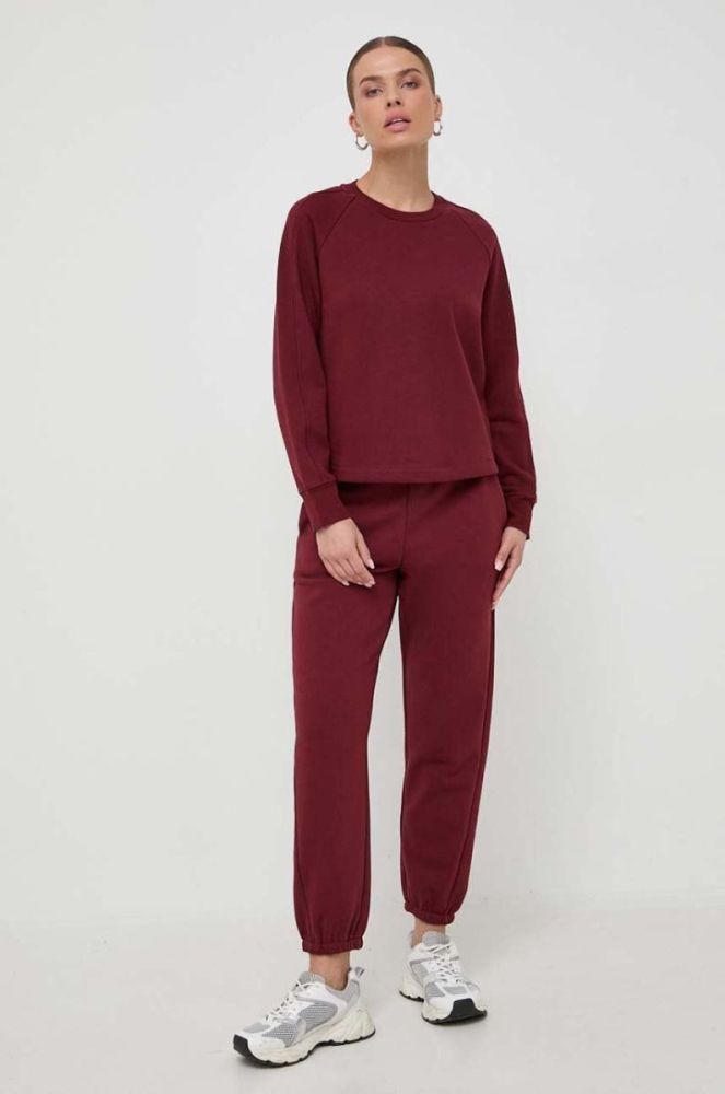 Кофта Max Mara Leisure жіноча колір бордовий з принтом фото 2