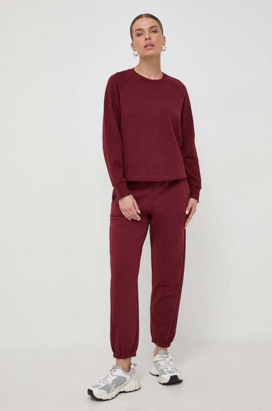 Кофта Max Mara Leisure жіноча колір бордовий з принтом фото 2