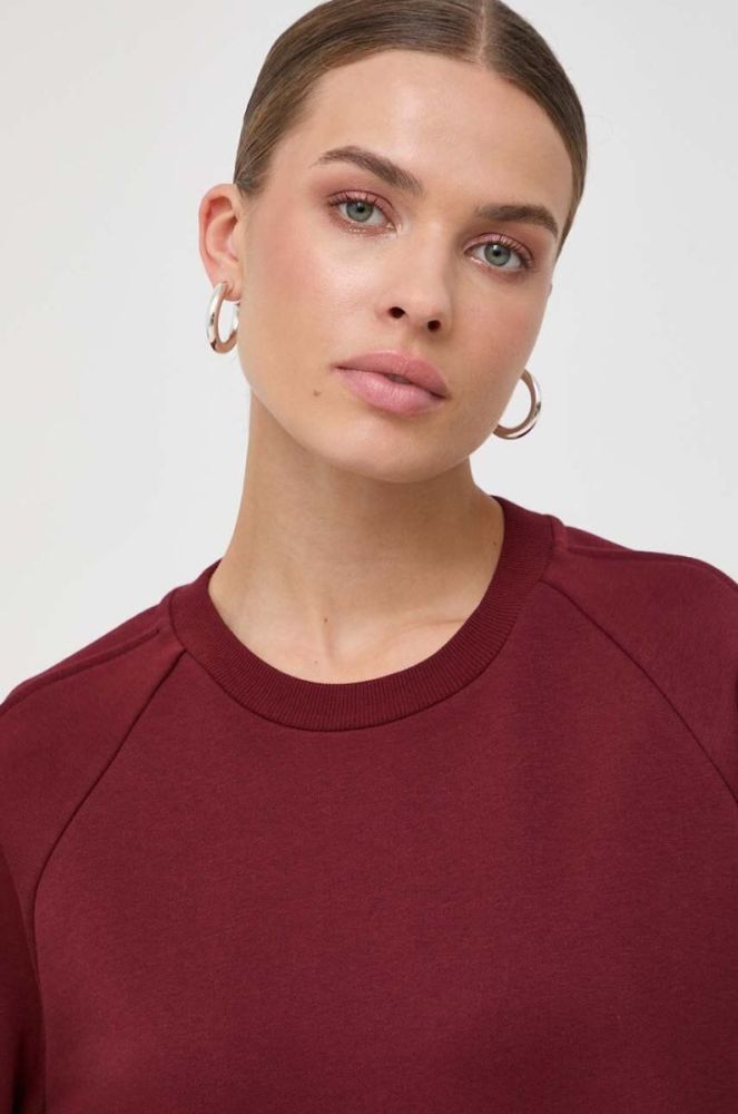 Кофта Max Mara Leisure жіноча колір бордовий з принтом фото 4
