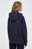 Кофта Gant жіноча колір синій з капюшоном з аплікацією