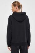 Кофта Napapijri жіноча колір чорний з капюшоном з принтом