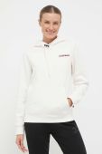 Кофта Napapijri жіноча колір білий з капюшоном з принтом