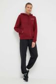 Кофта Napapijri жіноча колір бордовий з капюшоном однотонна