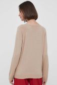 Светр з домішкою вовни United Colors of Benetton жіночий колір бежевий легкий (3413758)