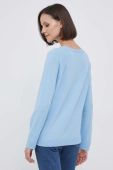 Светр з домішкою вовни United Colors of Benetton жіночий легкий колір блакитний (3423625)