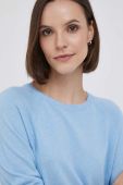 Светр з домішкою вовни United Colors of Benetton жіночий легкий колір блакитний (3423625)