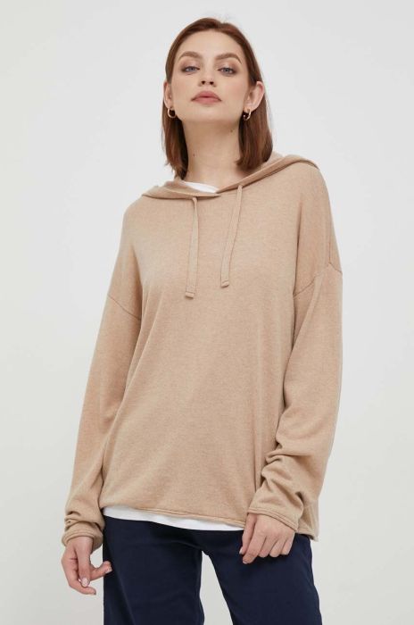 Светр з домішкою кашеміру United Colors of Benetton колір бежевий легкий