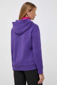 Бавовняна кофта Boss Orange BOSS ORANGE жіноча колір фіолетовий з капюшоном з принтом