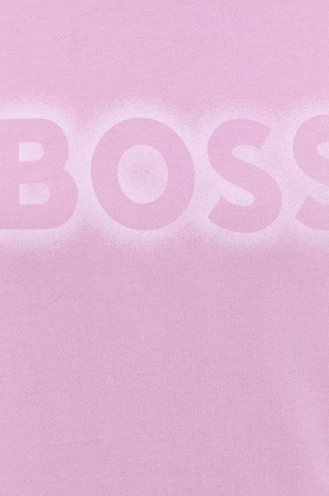 Бавовняна кофта Boss Orange BOSS ORANGE жіноча колір рожевий з принтом фото 5