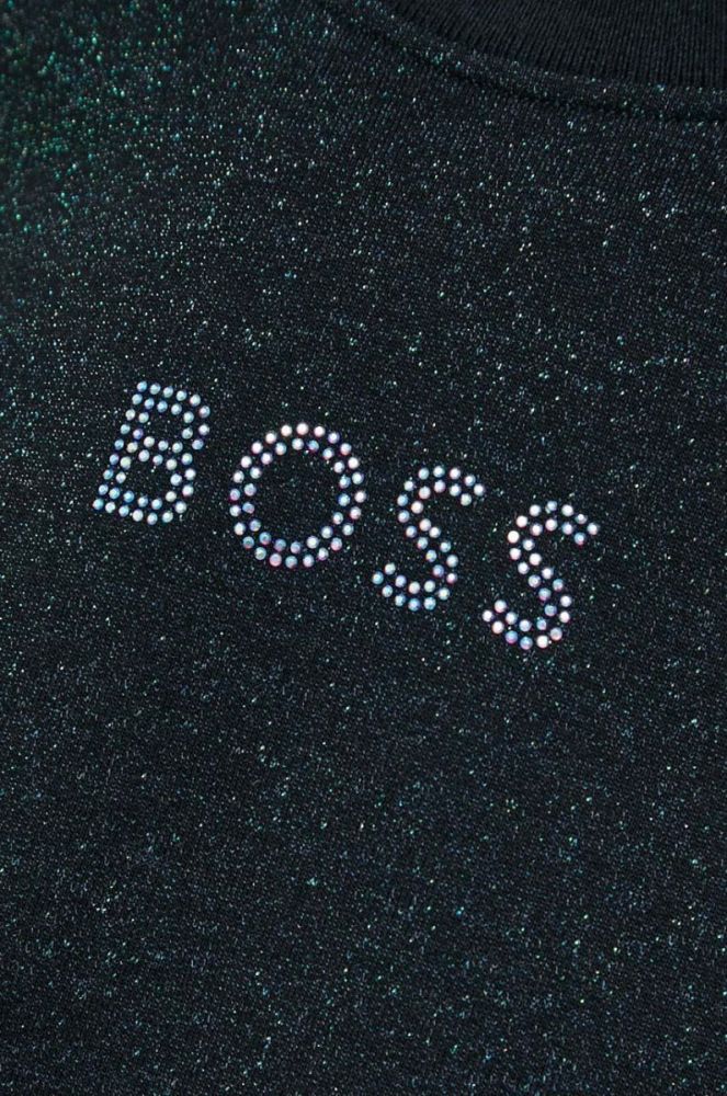 Бавовняна кофта Boss Orange BOSS ORANGE жіноча колір чорний меланж фото 5