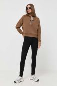 Кофта BOSS x Alica Schmidt жіноча колір коричневий з капюшоном з аплікацією