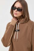 Кофта BOSS x Alica Schmidt жіноча колір коричневий з капюшоном з аплікацією