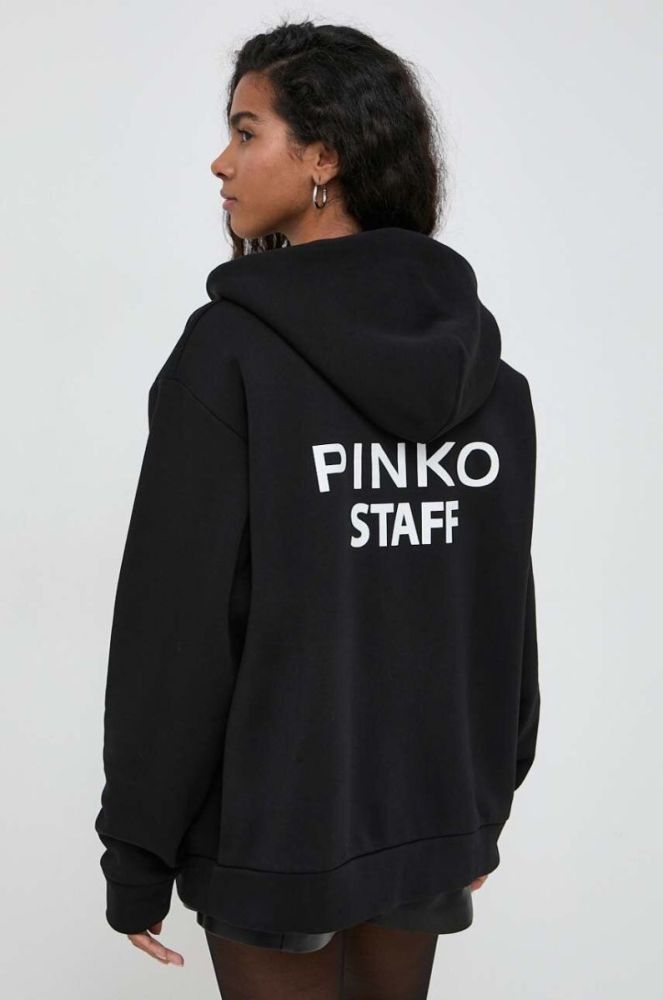 Кофта Pinko жіноча колір чорний з капюшоном однотонна (3570864) фото 3