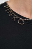 Бавовняна кофта Pinko жіноча колір чорний однотонна (3582031)