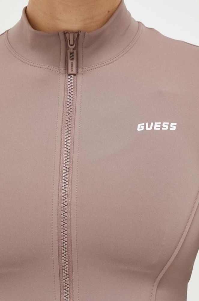 Кофта Guess жіноча колір сірий однотонна фото 5
