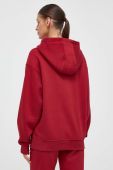 Кофта Guess жіноча колір червоний з капюшоном з принтом (3585099)