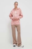 Кофта Guess жіноча колір рожевий з капюшоном з принтом (3585102)