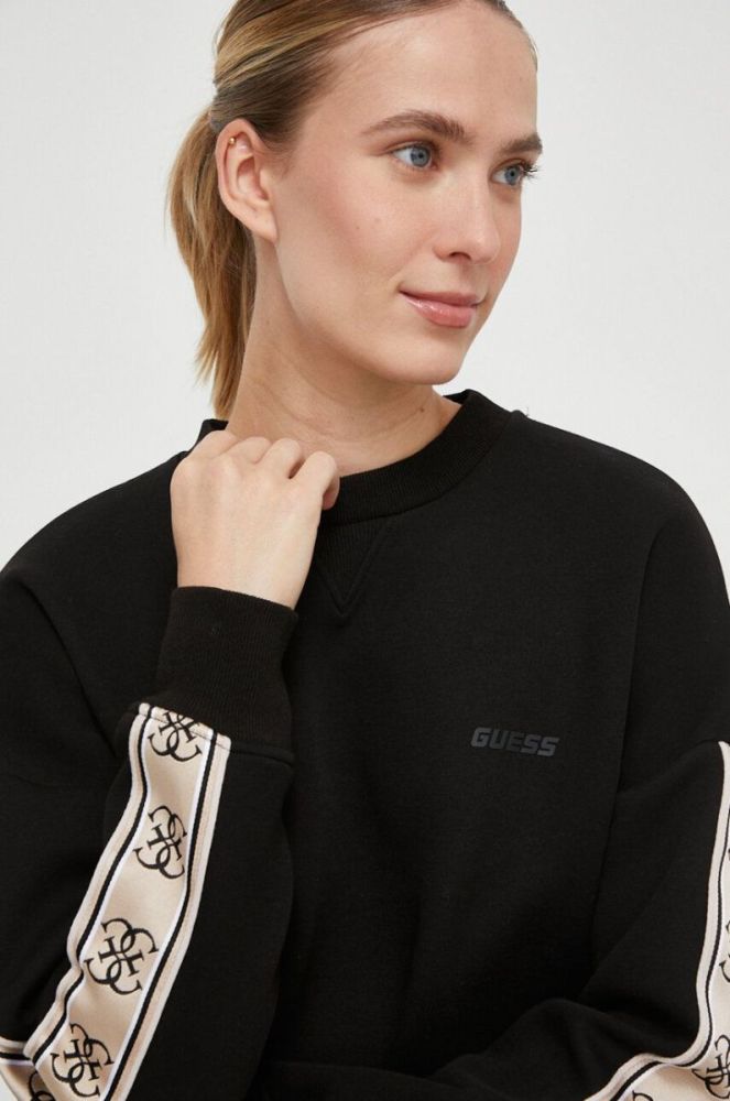 Кофта Guess жіноча колір чорний з аплікацією (3553584) фото 4