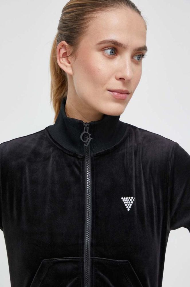 Кофта Guess жіноча колір чорний з аплікацією (3585127) фото 4