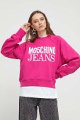 Бавовняна кофта Moschino Jeans жіноча колір рожевий з принтом
